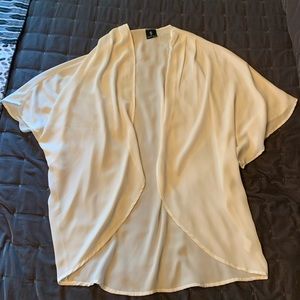 white kimono-type shawl